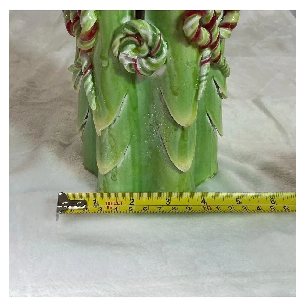 VTG Hand Carved Wax Christmas Tree Candle 15